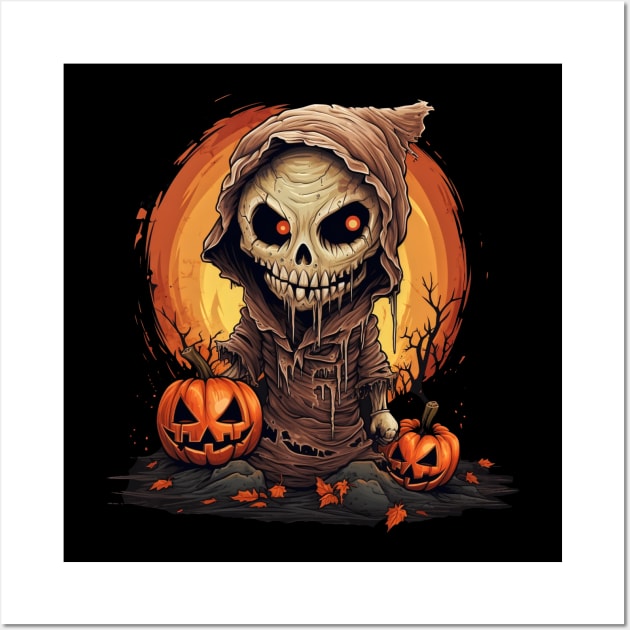 Eerie Halloween Ghoul, Spooky Season Delight Wall Art by Captain Peter Designs